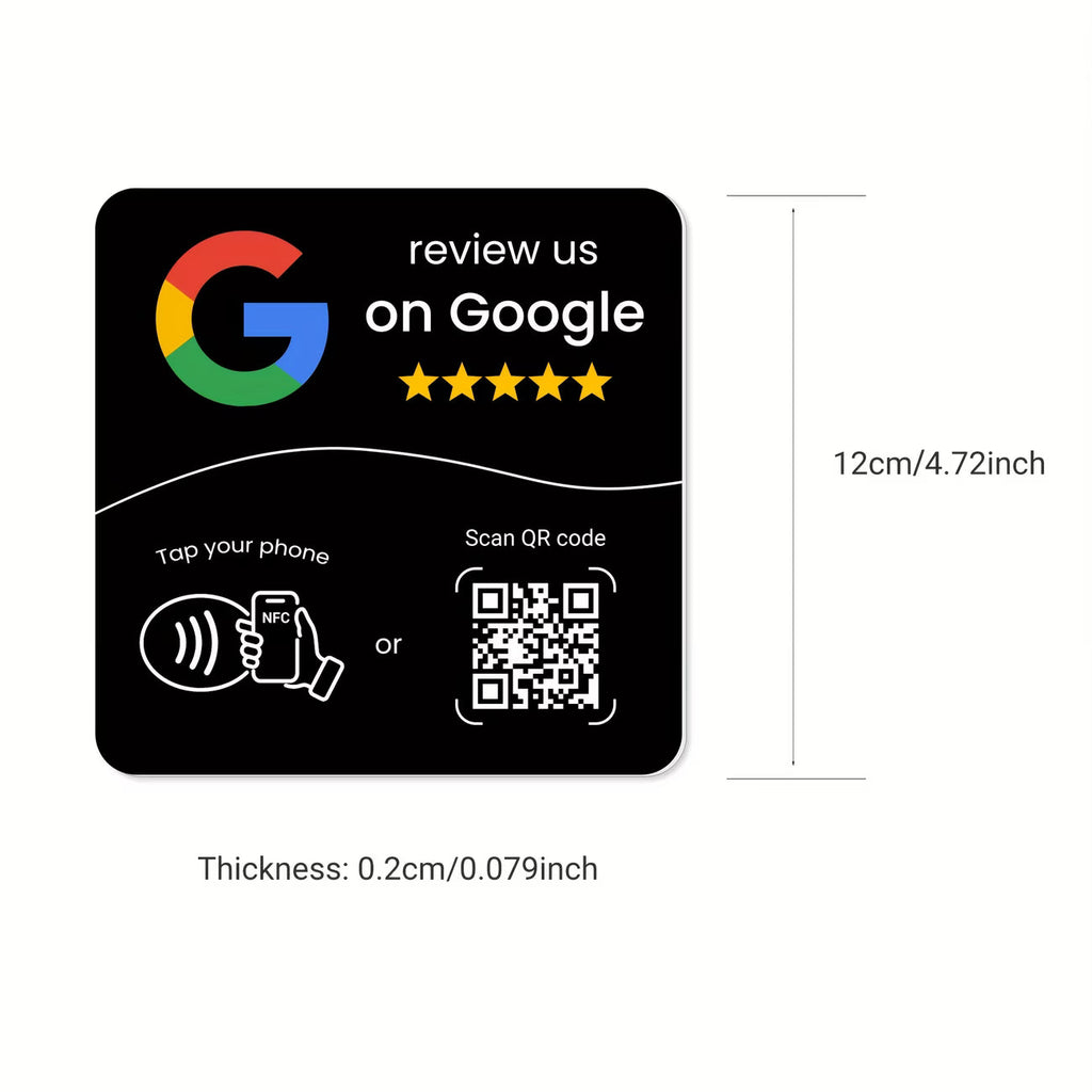 Tarjeta NFC + QR con adhesivo