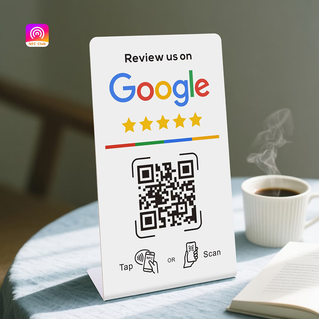 NFC + QR Display Stand