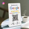 Expositor NFC + QR de mostrador (Blanco)